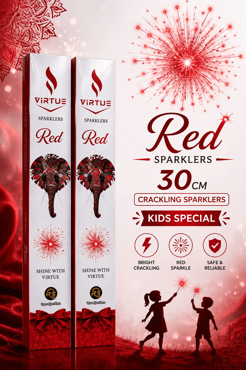 30 CM Red Sparklers