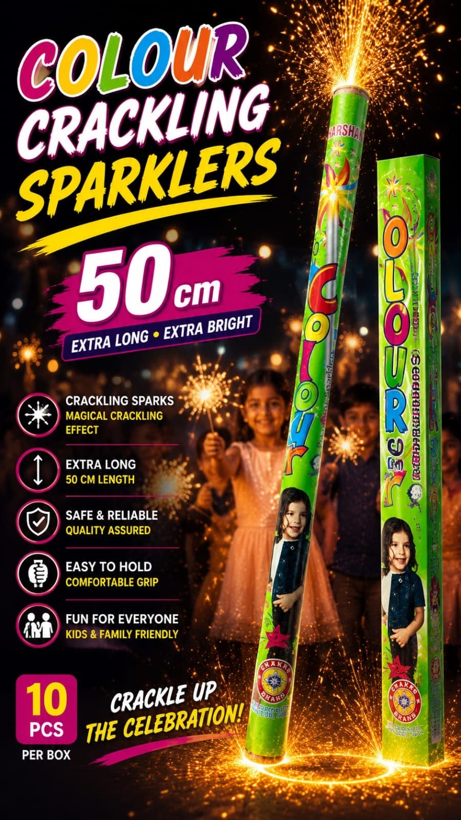 50 CM Colour Sparklers