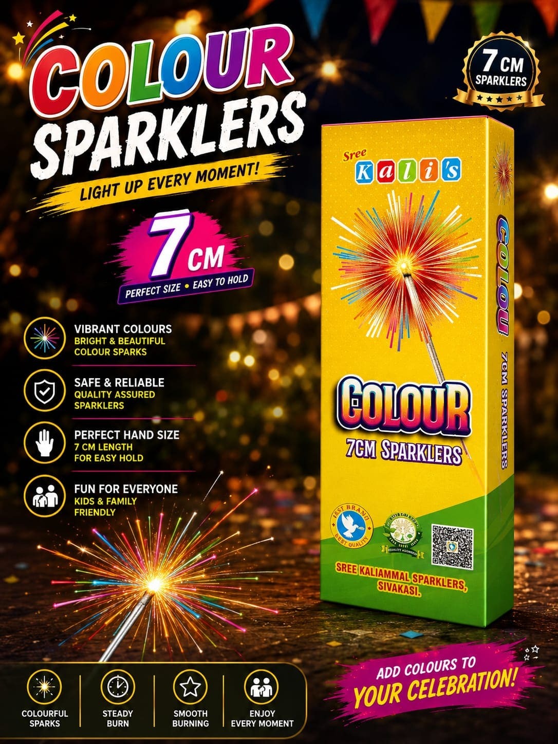 7 CM Colour Sparklers
