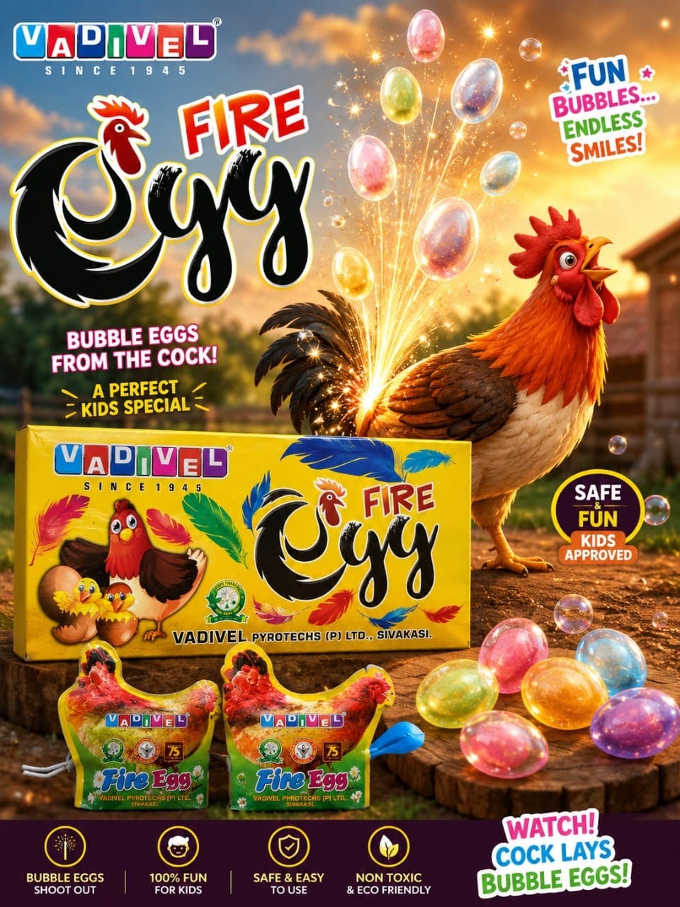 Fire Egg (Vadivel Brand) (2 pcs.)