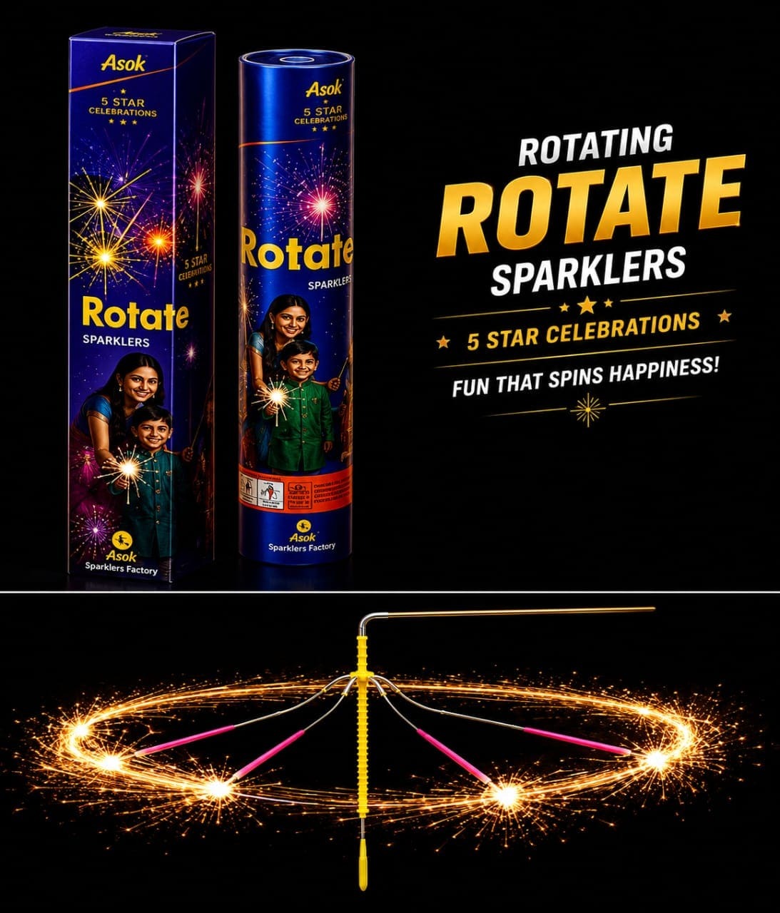 Rotating Sparklers