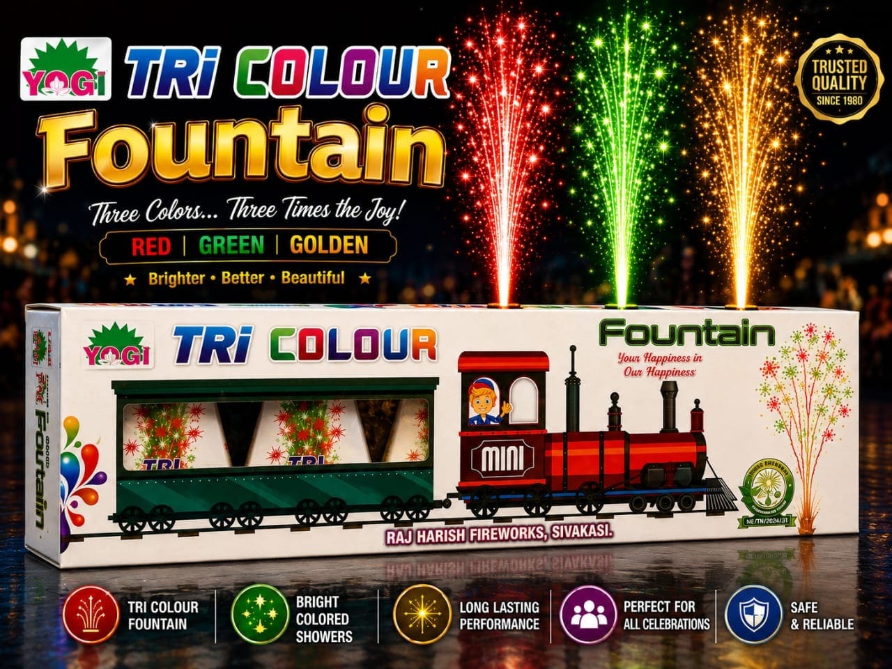Tri Colour Fountain