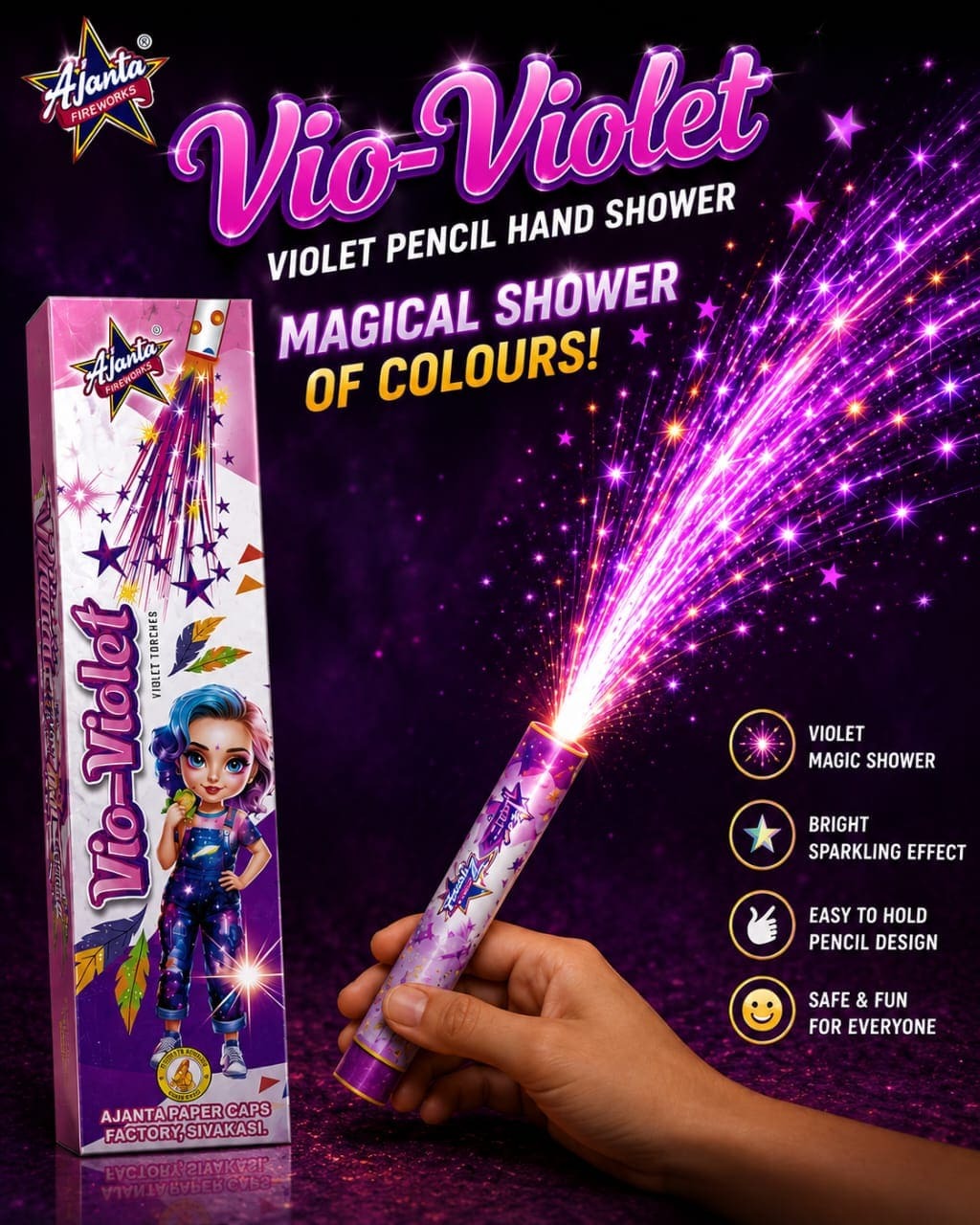 Vio Violet Pencil (Ajantha Brand)